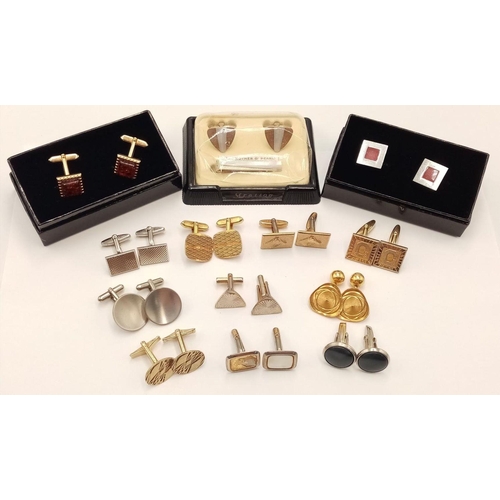 399 - Large selection of VINTAGE CUFFLINKS to include some exceptional jewelled  boxed sets.