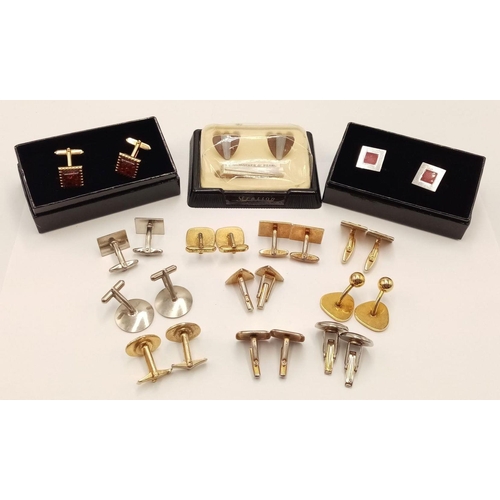 399 - Large selection of VINTAGE CUFFLINKS to include some exceptional jewelled  boxed sets.