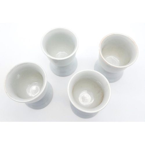 411 - A Set of Four WW2 1941 Dated German Kriegsmarine China Egg Cups.