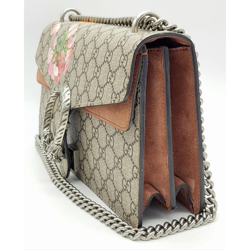 24 - A Gucci Dionysus GG Supreme Floral Shoulder Bag. Beige GG Supreme canvas exterior featuring a floral... 