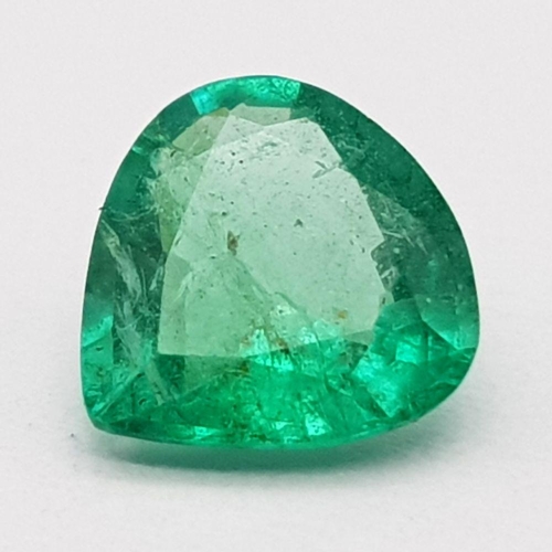 1287 - A 1.16ct Natural Emerald Gemstone, Zambian Origin. In the beautiful heart shape.