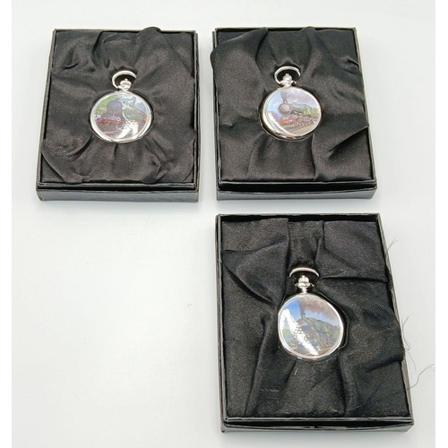 922 - Three Manual Wind Pocket Watches from the Glory of Steam Collection Comprising; 1) A King Class (192... 