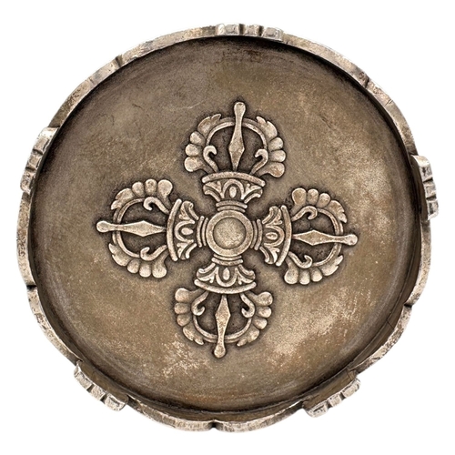 888 - An antique Tibetan Silver (tested) Incense Burner Box.
Detailed intricately hand chased decoration w... 