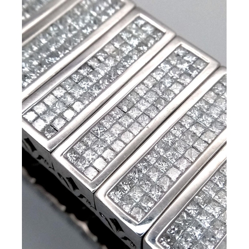 16 - A Magnificent 58ctw (approx) Diamond Bracelet! This 14K White Gold, 309g (total weight) masterpiece ... 