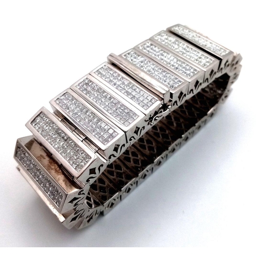 16 - A Magnificent 58ctw (approx) Diamond Bracelet! This 14K White Gold, 309g (total weight) masterpiece ... 