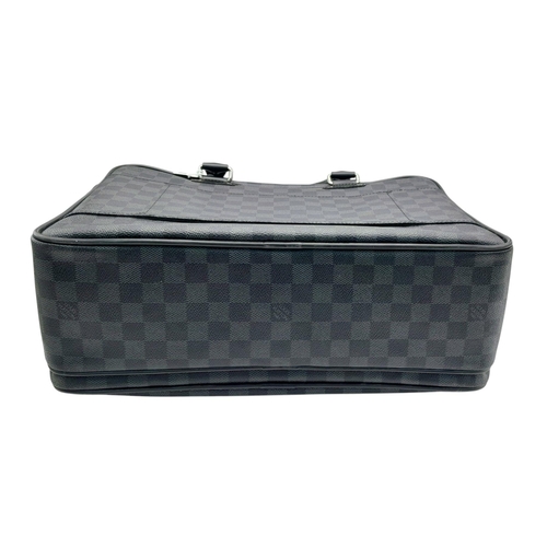 108 - A Louis Vuitton Damier Graphite Business Bag. Damier Graphite canvas exterior with silver-toned hard... 