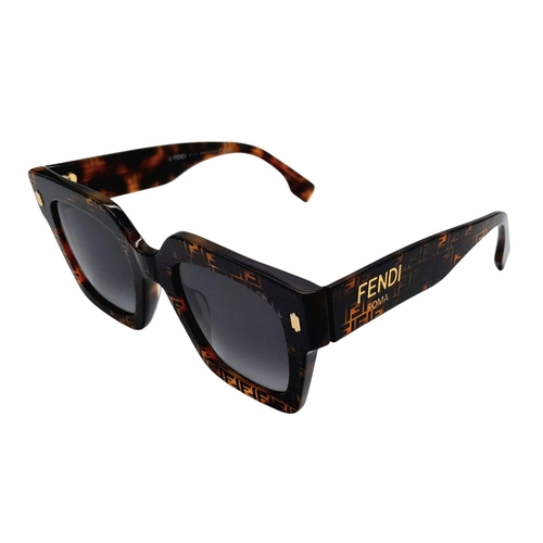 690 - A Pair of Designer Fendi 'Tortoiseshell Effect' Ladies Sunglasses. Comes with COA, pouch and box.