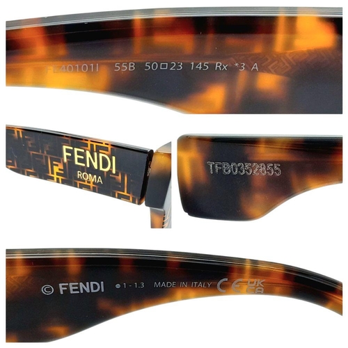 690 - A Pair of Designer Fendi 'Tortoiseshell Effect' Ladies Sunglasses. Comes with COA, pouch and box.