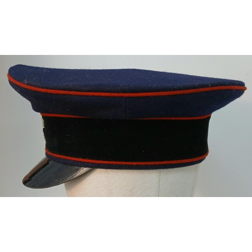 106 - A WW2 German Feuerschutzpolizei (Fireman) Visor Cap. Super Condition.