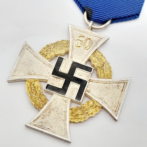 148 - A 3rd Reich 50 Year Faithful Service Medal.