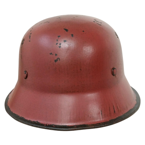 197 - A WW2 Volkswagen Factory Fire Crew Helmet.