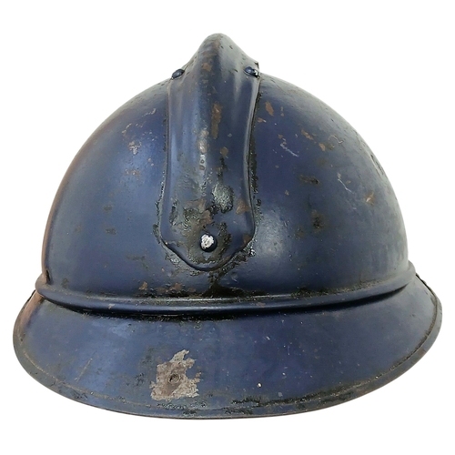 225 - A French Mle 15 Adriane Helmet and liner with a 1st pattern WW1 American Volunteer Field Ambulance B... 