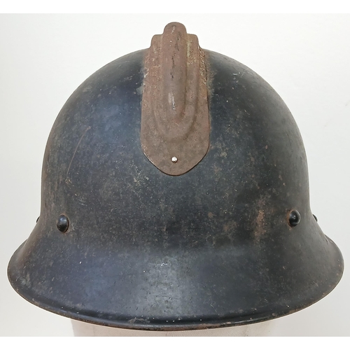 304 - A WW2 Captured Czech M-30 Helmet used by the Germans as a Luftshutz Helmet.