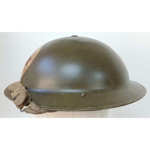 325 - An Early War British Mk II Medics Helmet. 1939 Dated. Maker Marked: WD = William Dodson & Sons of Bi... 