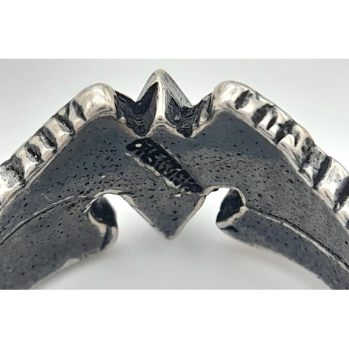 435 - A WW2 Silver US Woman’s Airforce Service Pilots Ring UK Size “P” US Size 8. The “WASP’s became train... 