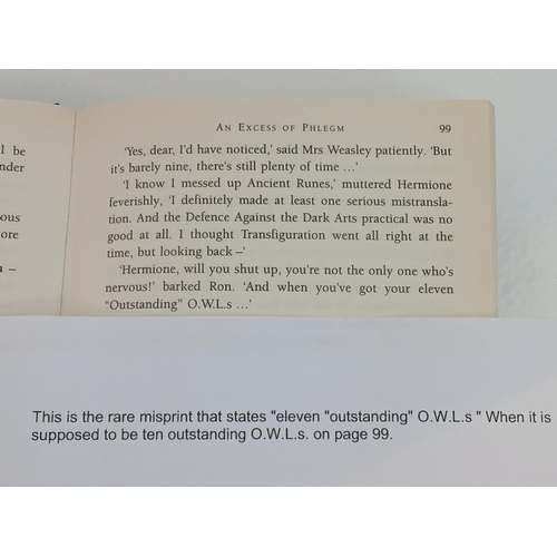 480 - A Parcel of Three Harry Potter First Edition Hardback Books Including the Rare Misprint Version of H... 