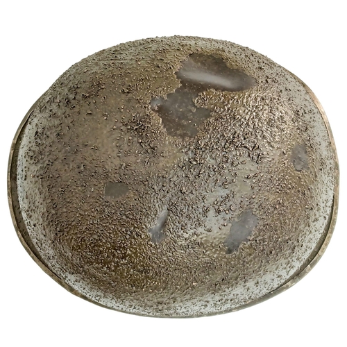 50 - A WW2 US M1 Swivel Bale Front Seam Helmet. Corked and badged to the 34th Infantry Division.