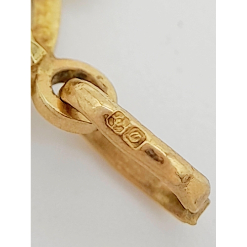 653 - A 9K YELLOW GOLD GALSSES / SPECTACALS CHARM. 1.45G TOTAL WEIGHT. 2.3CM IN LENGTH. Ref: SC 1024