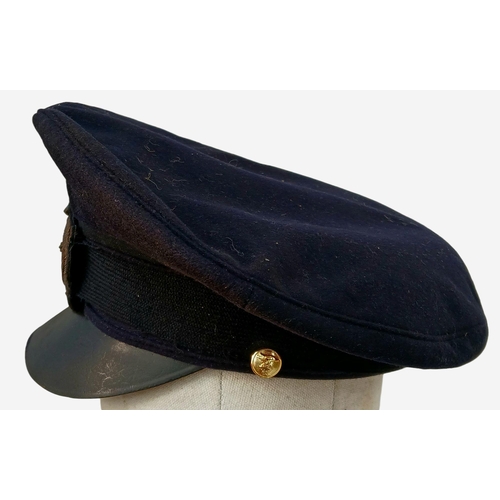 99 - A 3rd Reich Kriegsmarine Naval visor Cap used by Zeppelin Air Ship Crew’s.