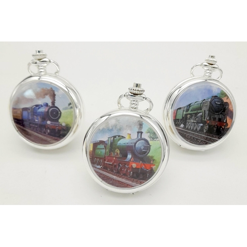 1172 - Three Unworn ‘Glory of Steam’ Manual Wind Pocket Watches Comprising; 1) 569 Class 1911-1961. 2) The ... 