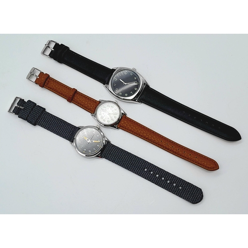 1179 - Three  Military designed Homage Field Watches Comprising; 1)British Army. 2) Japanese Army & 3)Czech... 