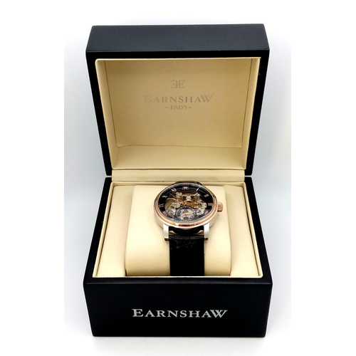 403 - A Thomas Earnshaw Westminster ‘Gold Black’ Skeleton Automatic Watch Reference- ES-8041-04. 41mm Case... 