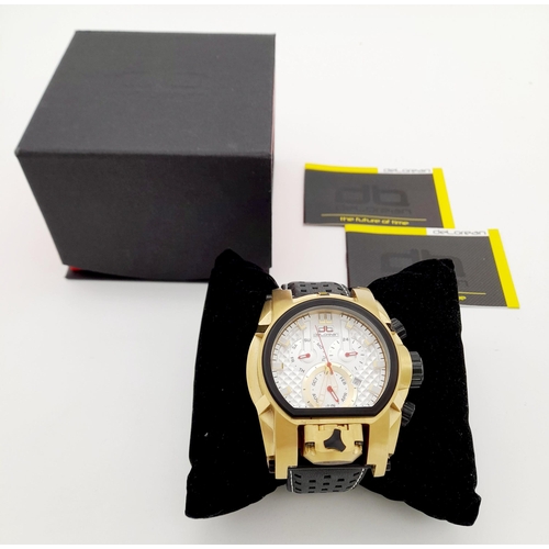 424 - A  Men’s DeLorean Automatic Watch Model ‘Turbine’-Reference DL06-1130GL. 52mm Case. Complete with in... 