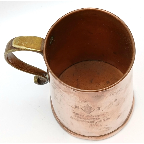 444 - A 1934 Hitler Youth Sports Tankard and certificate. Reserve. £95