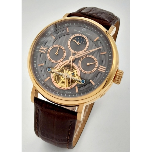 536 - A Limited Edition (139 of 600) Men’s Constantin Weisz Automatic Watch. 43mm Case. Complete with Inte... 