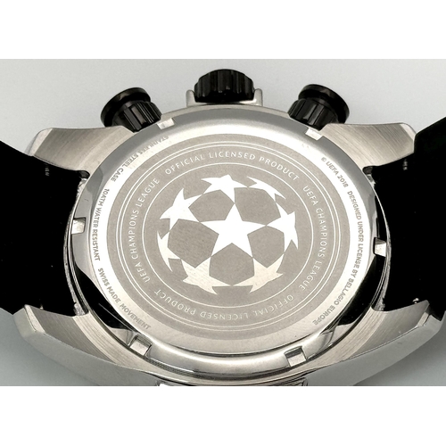 564 - A Made under License, UEFA Champions League 2018 Quartz Watch with Referee controls-45 minute Countd... 