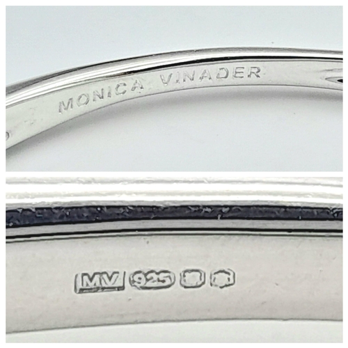 681 - A MONICA VINADER STERLING SILVER BANGLE. 16.45G IN WEIGHT. Ref: SC 1070