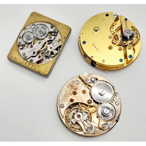 710 - 3 X AUTOMATIC MOVEMENTS WITH DIALS FOR PARTS / SPARES. Ref: RPM 1001