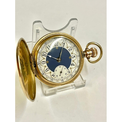 608 - A Vintage Waltham full hunter pocket watch. In Working order.