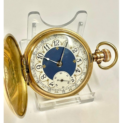 608 - A Vintage Waltham full hunter pocket watch. In Working order.