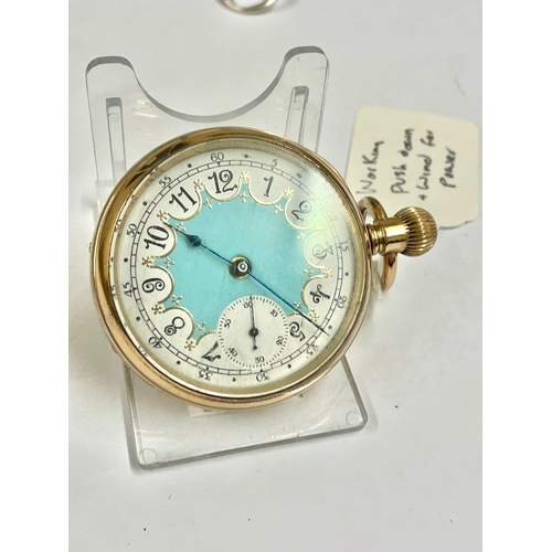 629 - A Vintage Waltham pocket watch. Working , winder needs to be pushed down to power movement.