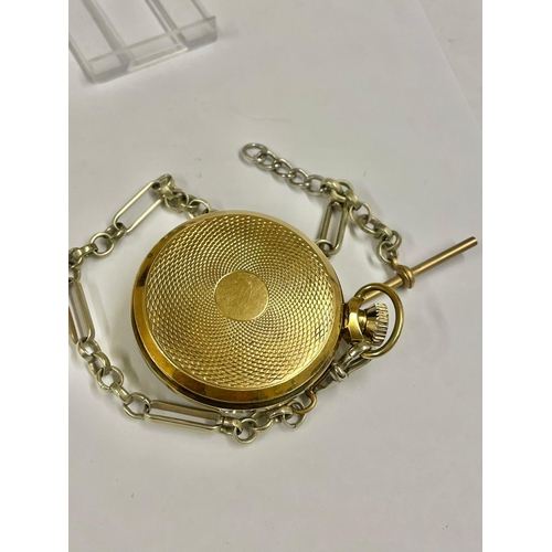 923 - A Vintage Masonic Automaton pocket watch , hourglass rotates as watch ticks , mechanical wind. In wo... 