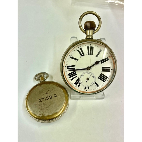 951 - A Goliath pocket watch and A military pocket watch. As Found.