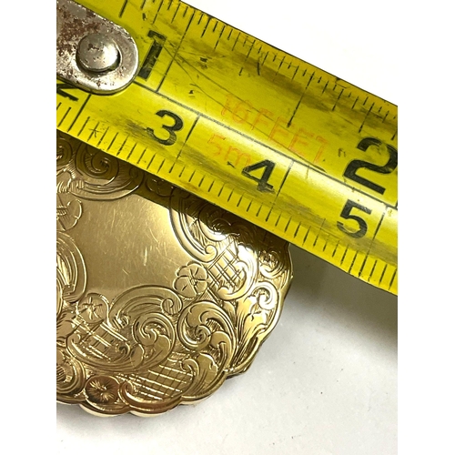 994 - A Large Victorian yellow metal locket 4.5cm.