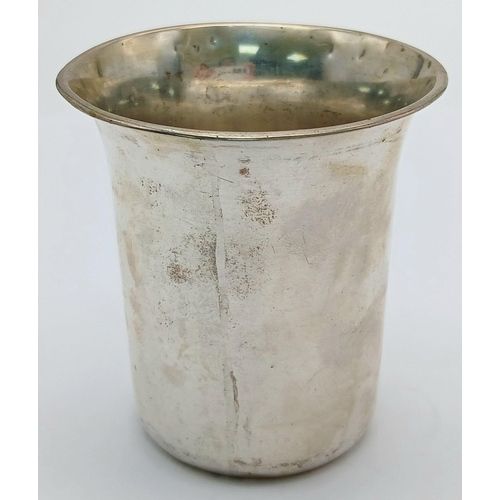 1197 - A Vintage, Possibly Antique Silver Kiddush Cup. 44g. 8cm