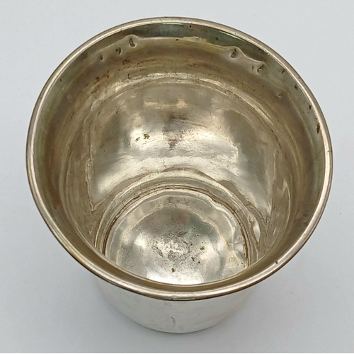 1197 - A Vintage, Possibly Antique Silver Kiddush Cup. 44g. 8cm