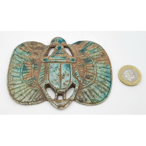 1200 - A Parcel of Vintage Egyptian Stone Artifacts including Pharaoh Figures & A Scarab Tablet. 11-15cm Le... 