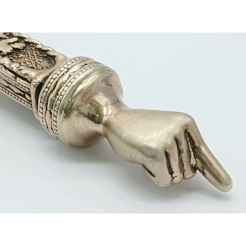 187 - A Vintage Silver Torah Pointer. 21m. 48g