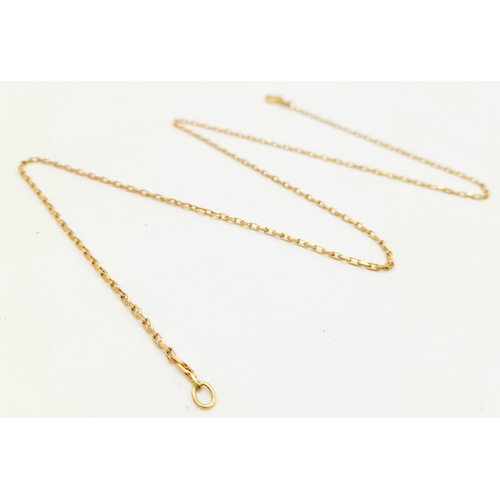 201 - A 9K Yellow Gold Disappearing Necklace. 44cm. 2.4g