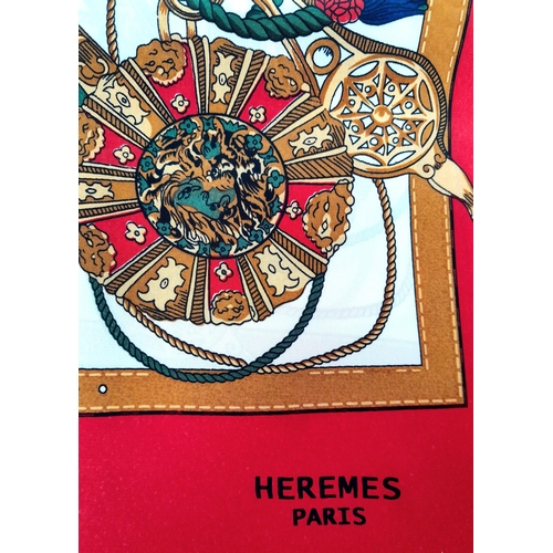 340 - WITHDRAW
Vintage Hermes, Paris 90cm Square Silk Scarf. Very Good Condition.