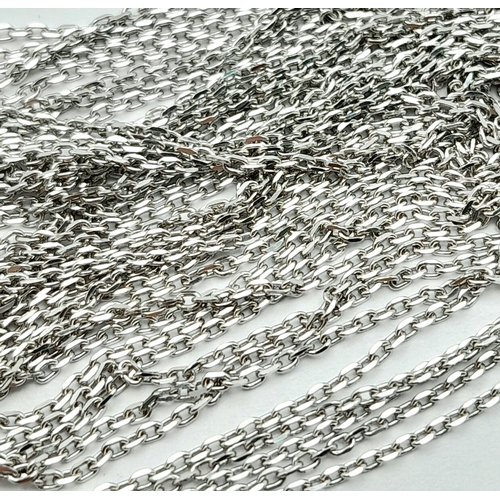 703 - A STERLING SILVER MULTI STRAND NECKLACE  WITH THE WORD LOVE IN VARIOUS LANGUAGES. 39.5G TOTAL WEIGHT... 