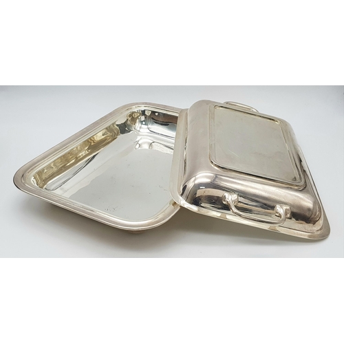 813 - A WW2 British Supermarine Works Silver Plated Serving Dish. This is the factory that made the Spitfi... 