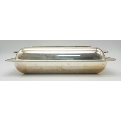 813 - A WW2 British Supermarine Works Silver Plated Serving Dish. This is the factory that made the Spitfi... 