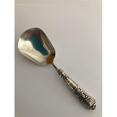 266 - Rare Antique GEORGE IV SILVER CADDY SPOON. Hallmark for Taylor and Perry, Birmingham 1828. Shovel fo... 