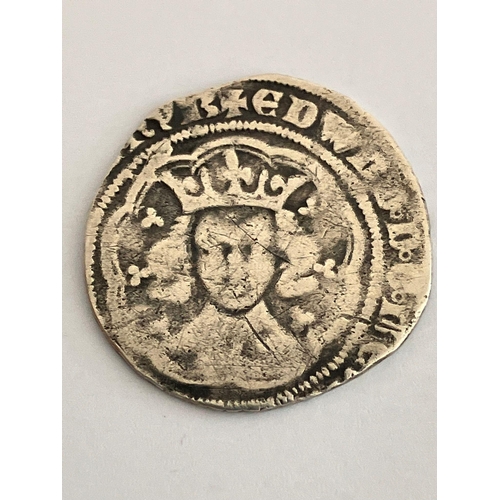 273 - EDWARD III (1327-77) SILVER GROAT. Long Cross to side. Excellent Head portrait. Please see pictures.