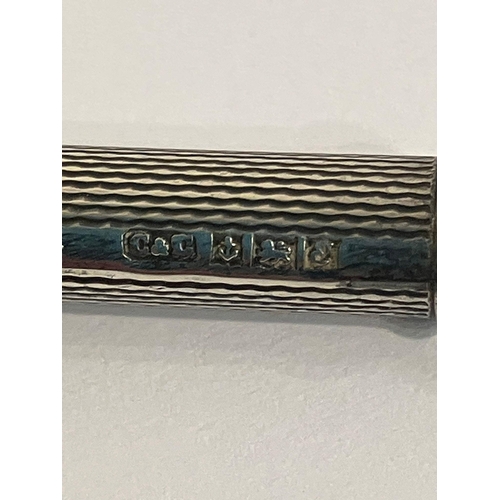 455 - Vintage SILVER TOOTHPICK having clear Hallmark for Cohen and Charles, Birmingham 1954. Attractive en... 